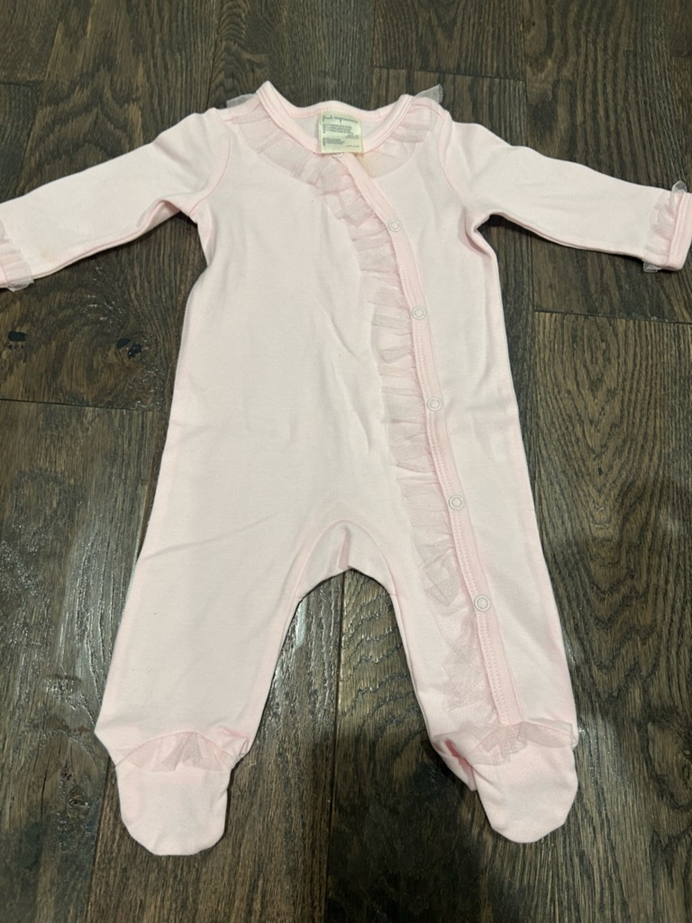 Soft Pink Ruffle Baby One-Piece Size 0-3 months LIKE NEW